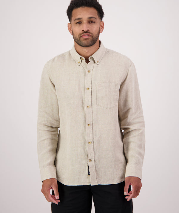 Men's Puhoi Linen Long Sleeve Shirt