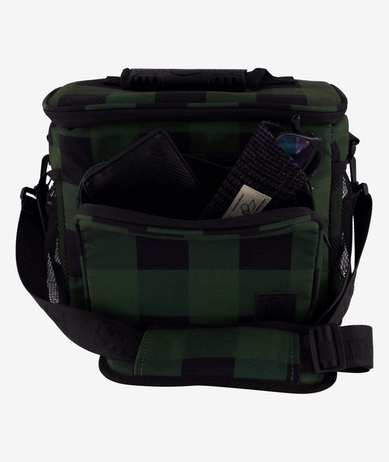Unisex Swanni Cooler Bag in Olive/Black Check