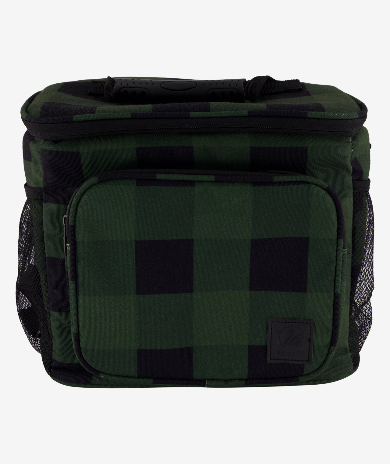 Unisex Swanni Cooler Bag in Olive/Black Check