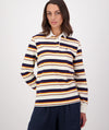 Women's Massey Striped Long Sleeve Rugby Top