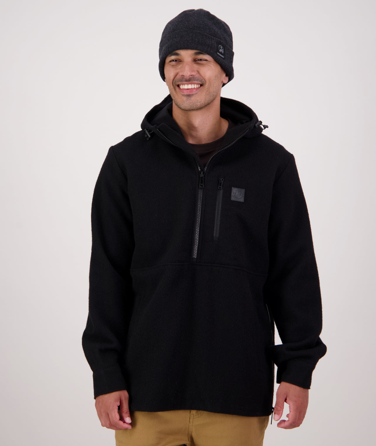 Buy Men's Reidston Wool Anorak (Black) - Swanndri