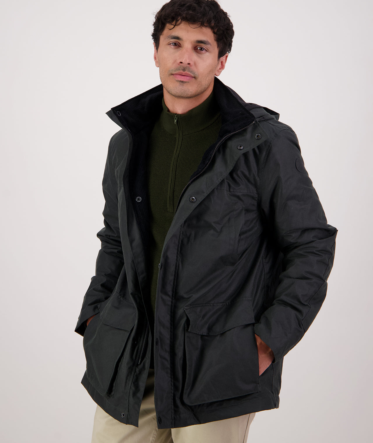 Buy Men's Liverpool Wool Jacket (Olive/Black) - Swanndri
