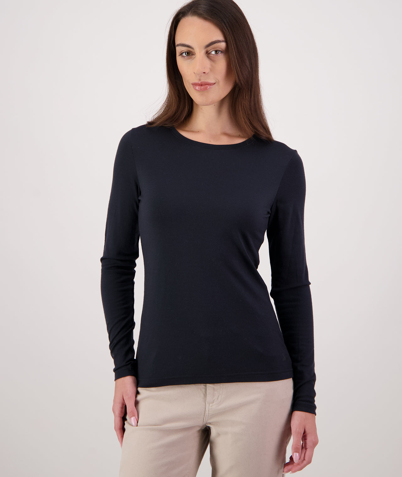Buy Women's Cass Long Sleeve Merino Top (Black) - Swanndri