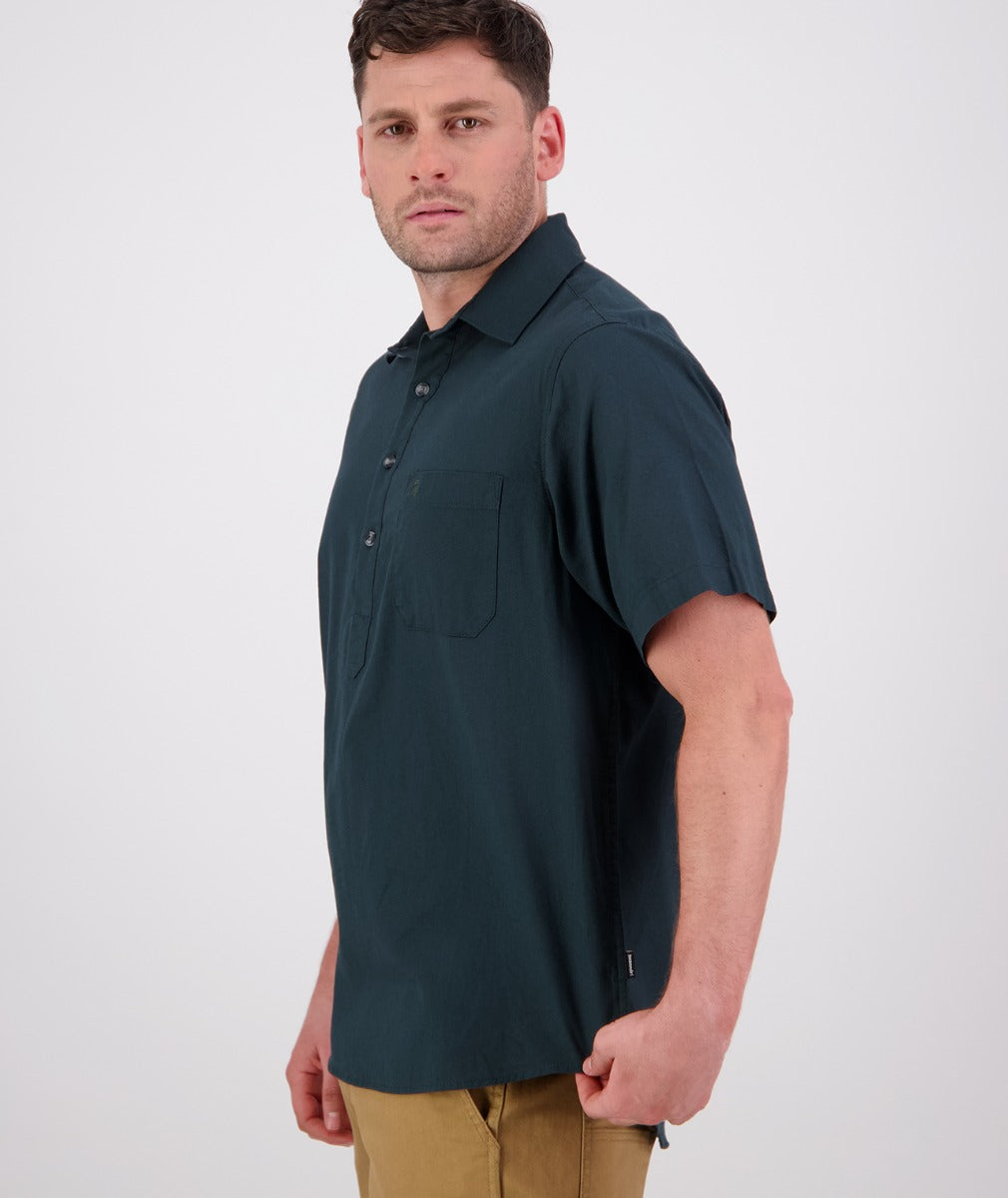 Men's Paihia V2 Short Sleeve Shirt in Forest Green