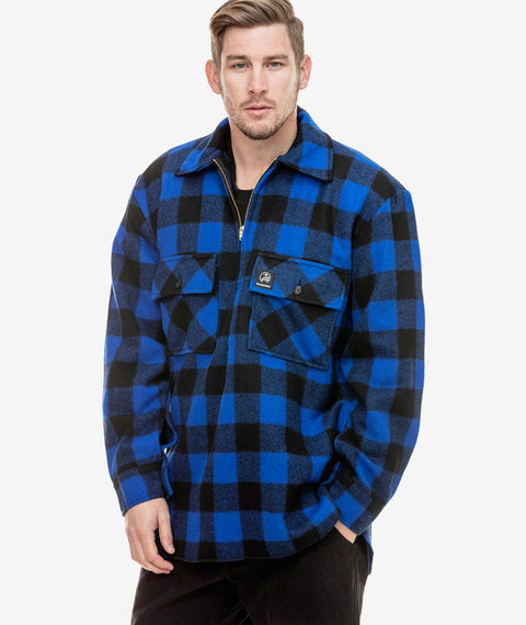 Buy Ranger Wool Zip Bushshirt (Blue/Black Check) Swanndri