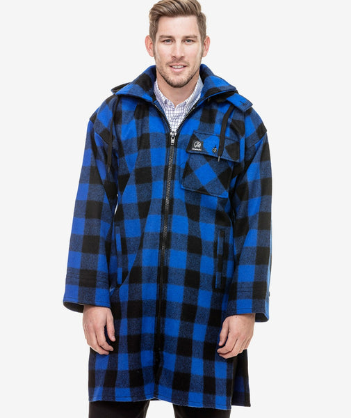 Mosgiel Wool Bushshirt Zip-up Front (Blue/Black) - Swanndri