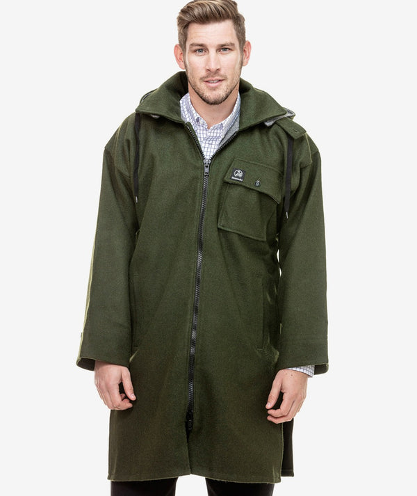 Men's Mosgiel Wool Bushshirt with Zip-up Front