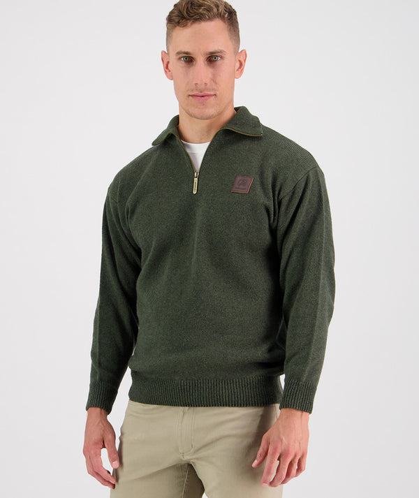Men's Mariner Wool Zip Neck Sweater