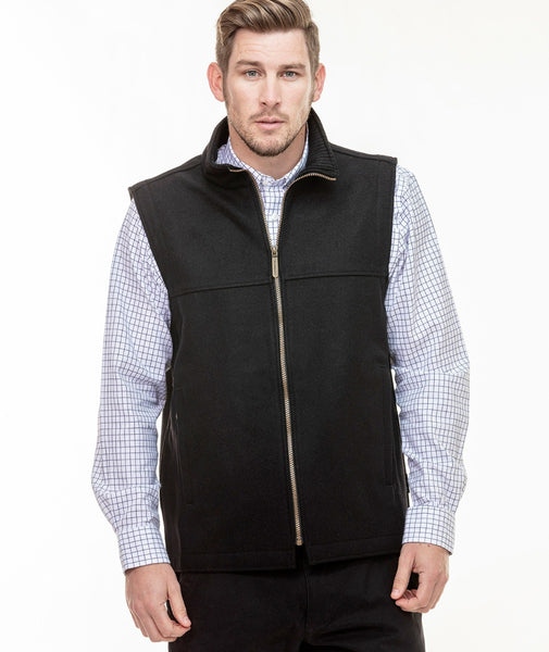 Buy Men's Saddleback Wool Vest (Black) - Swanndri