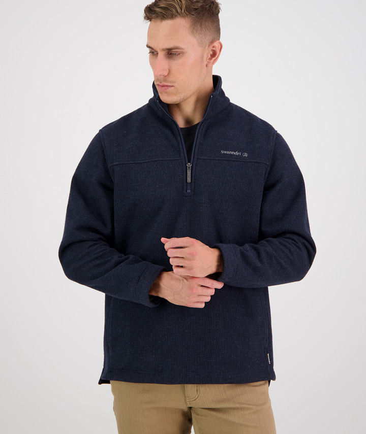 Men's Weka Technical Fleece Pullover with Bonded Wool Lining
