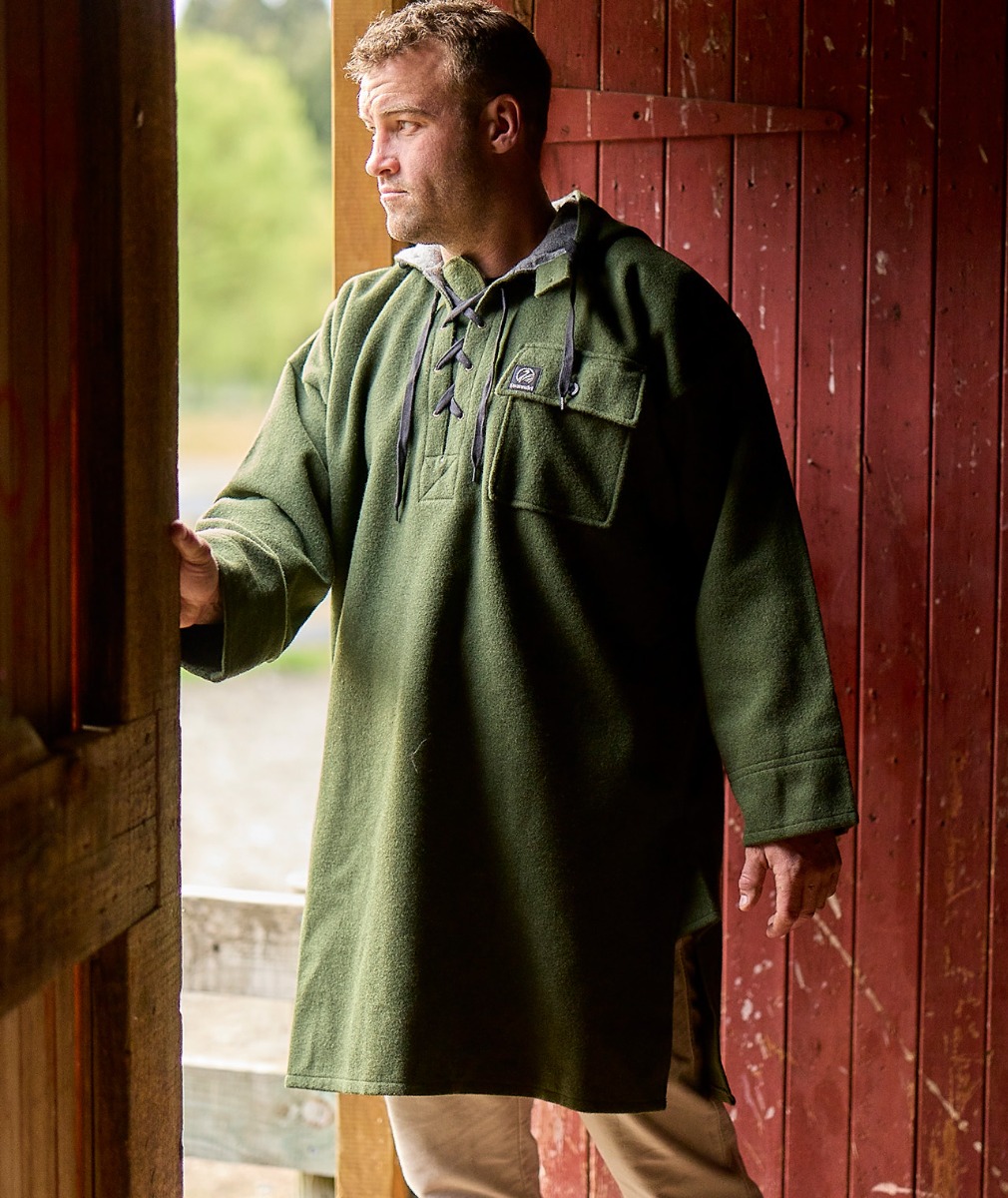 Men's Original Wool Bushshirt with Lace-up front