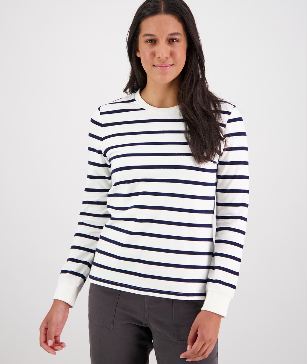 Swanndri Women's Papamoa Long Sleeve Stripe T Shirt