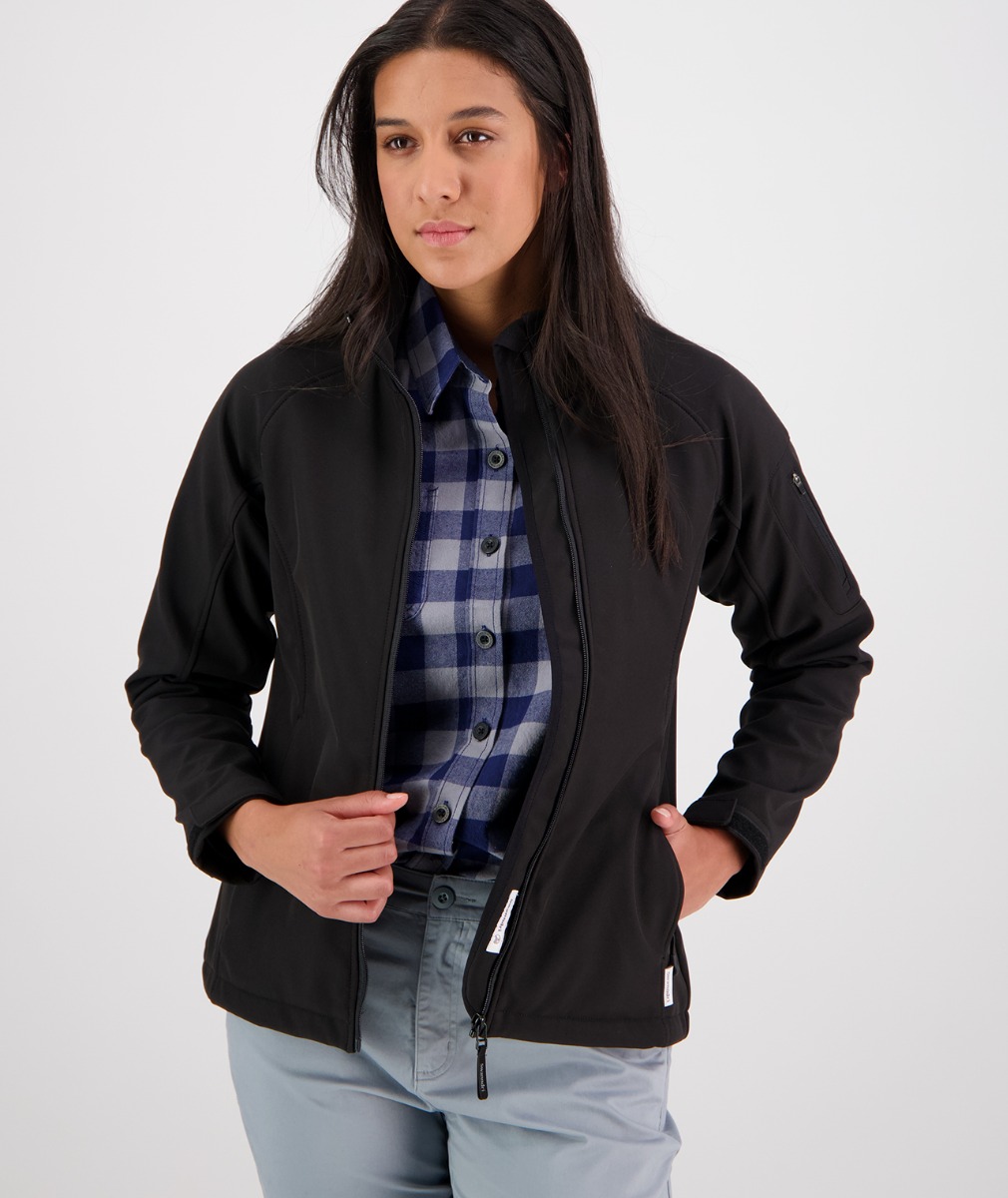 Women's Ashbury Softshell Jacket with Fleece Lining in Black