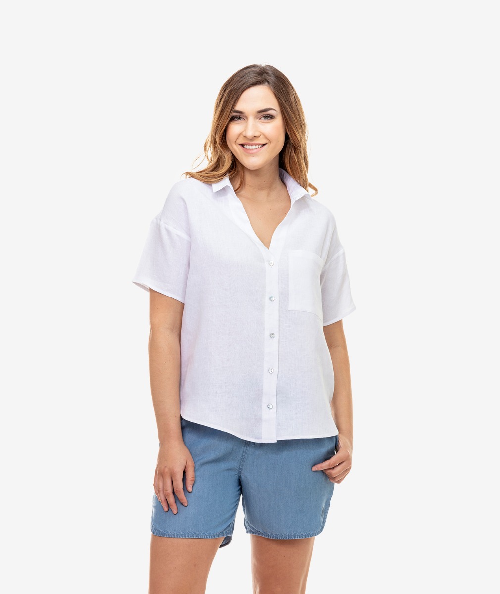Swanndri Women's Matira Short Sleeve Linen Shirt