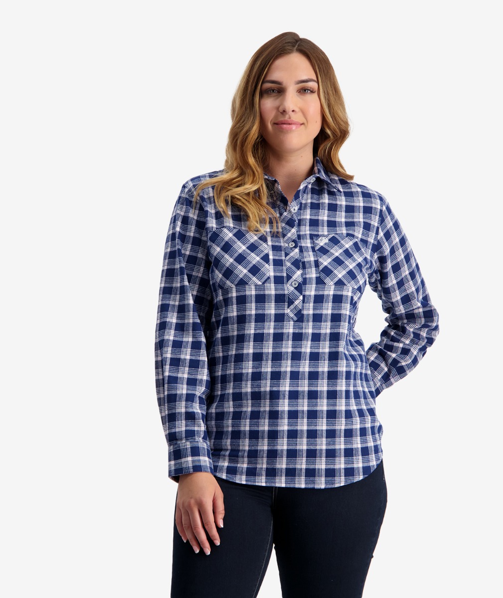Swanndri Women's Barn Cotton Check Work Shirt