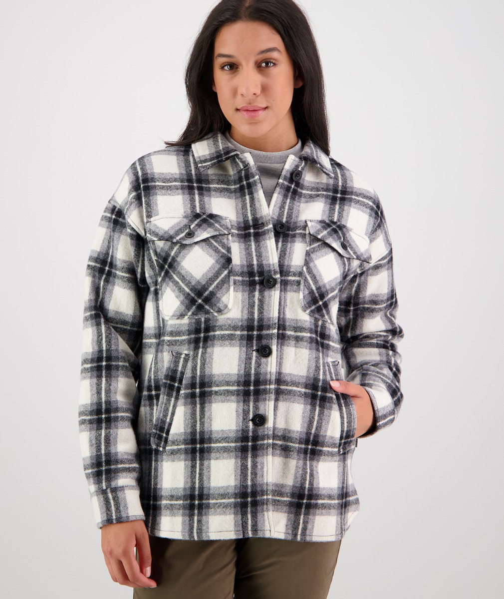 Swanndri Women's Anchorage Wool Shirt Jacket in Avenus Check
