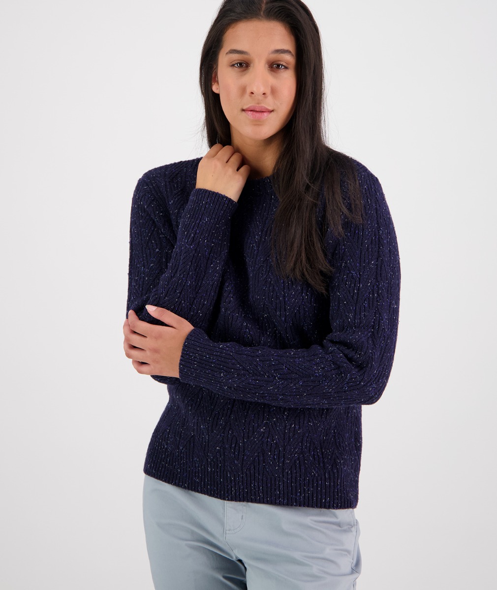 Swanndri Women's Kennedy Point Cable Knit Crew